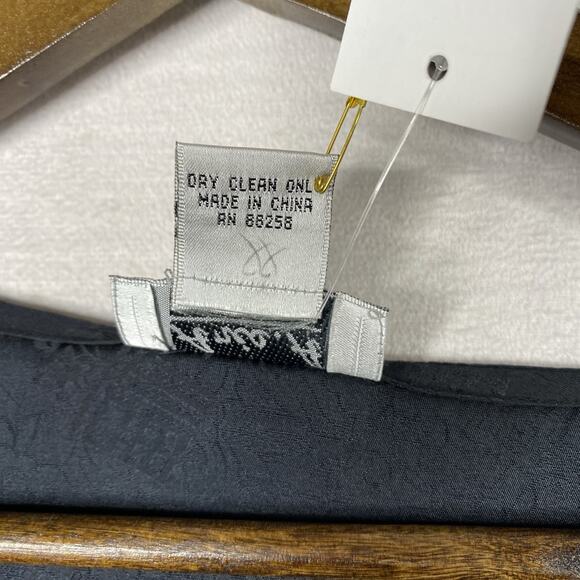 Vintage Aris A Silk Cardigan Gray XL Velvet Burnout Kimono Short Jacket Top NWT - Picture 8 of 9